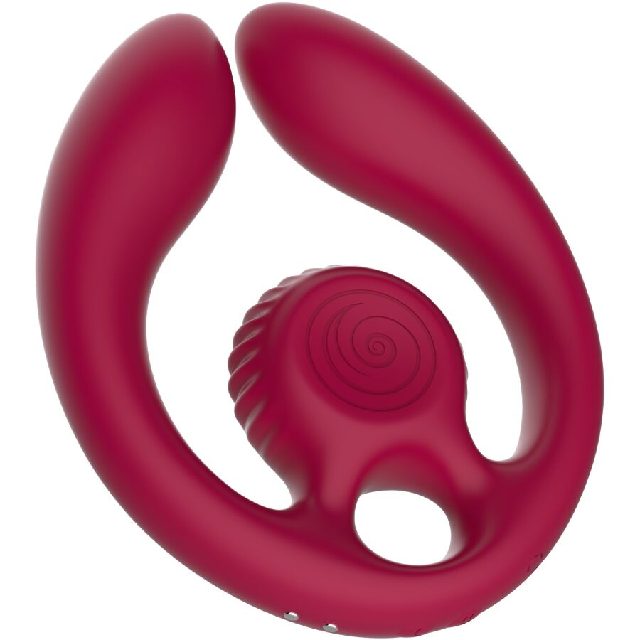 Snail Vibe GIZI Duo parstimulator med fjärrkontroll i burgundy