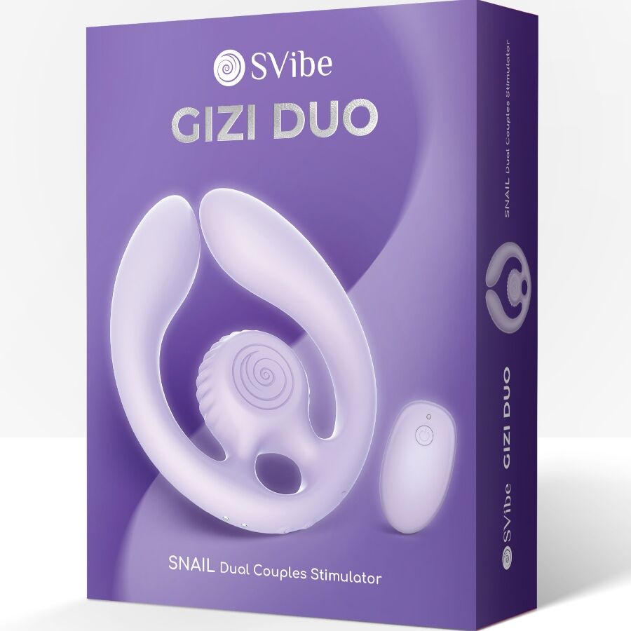 Snail Vibe GIZI Duo parstimulator med fjärrkontroll i lila