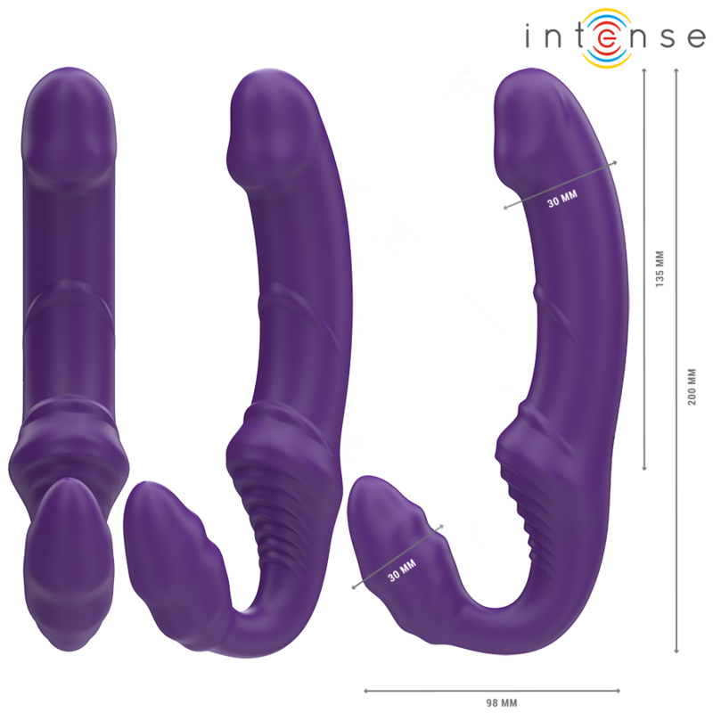 INTENSE - JILL DOUBLE VIBRATOR 20 CM LILA FJÄRRKONTROLL