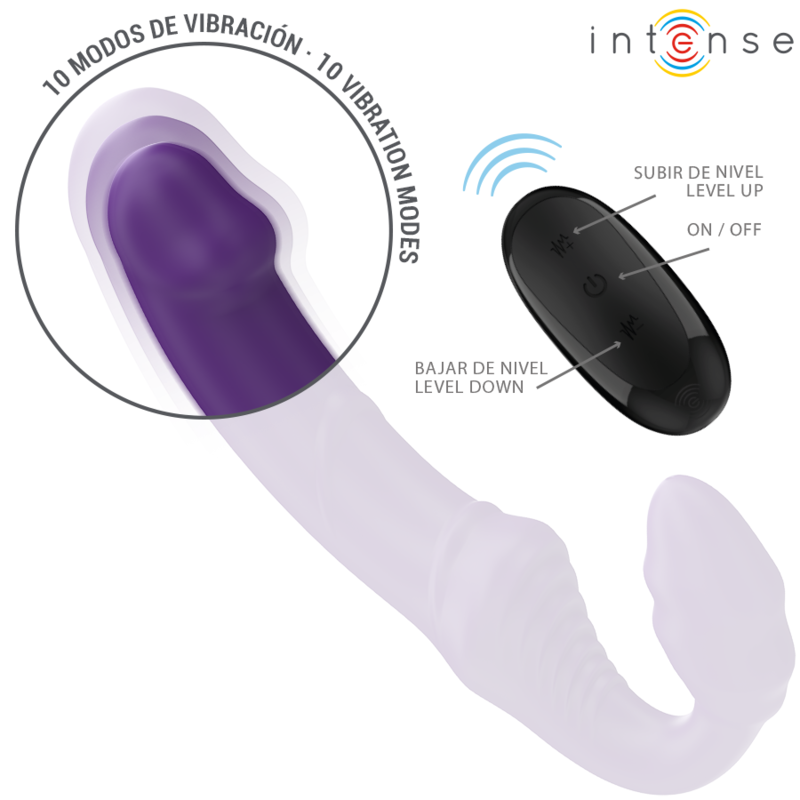 INTENSE - JILL DOUBLE VIBRATOR 20 CM LILA FJÄRRKONTROLL