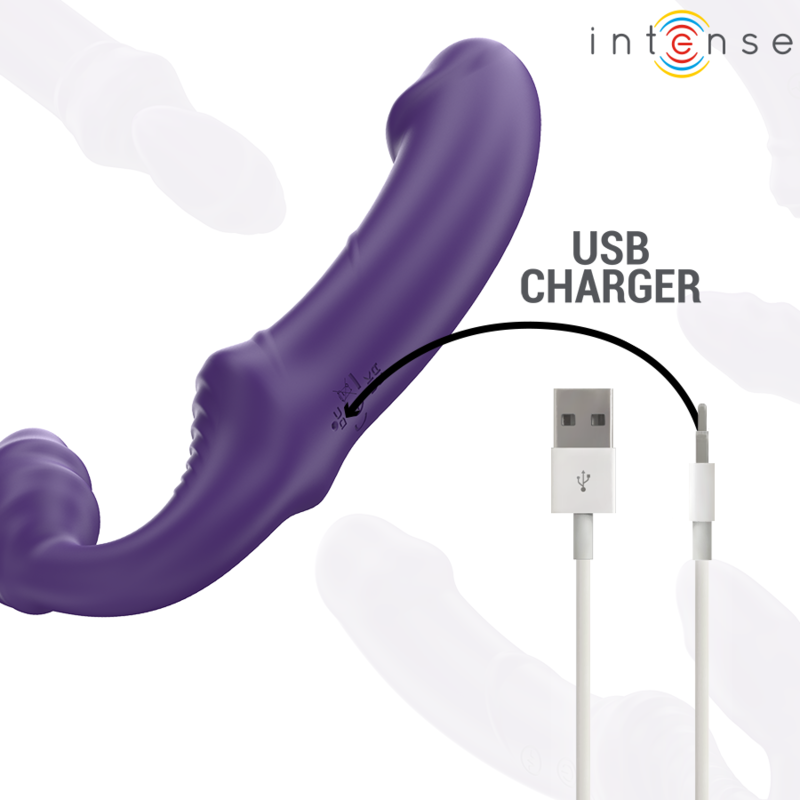 INTENSE - JILL DOUBLE VIBRATOR 20 CM LILA FJÄRRKONTROLL