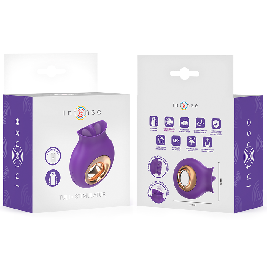 INTENSE TULI klitorisstimulator i lila med 9 vibrationslägen