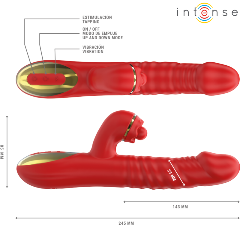 INTENSE THALIA vibrator i röd färg