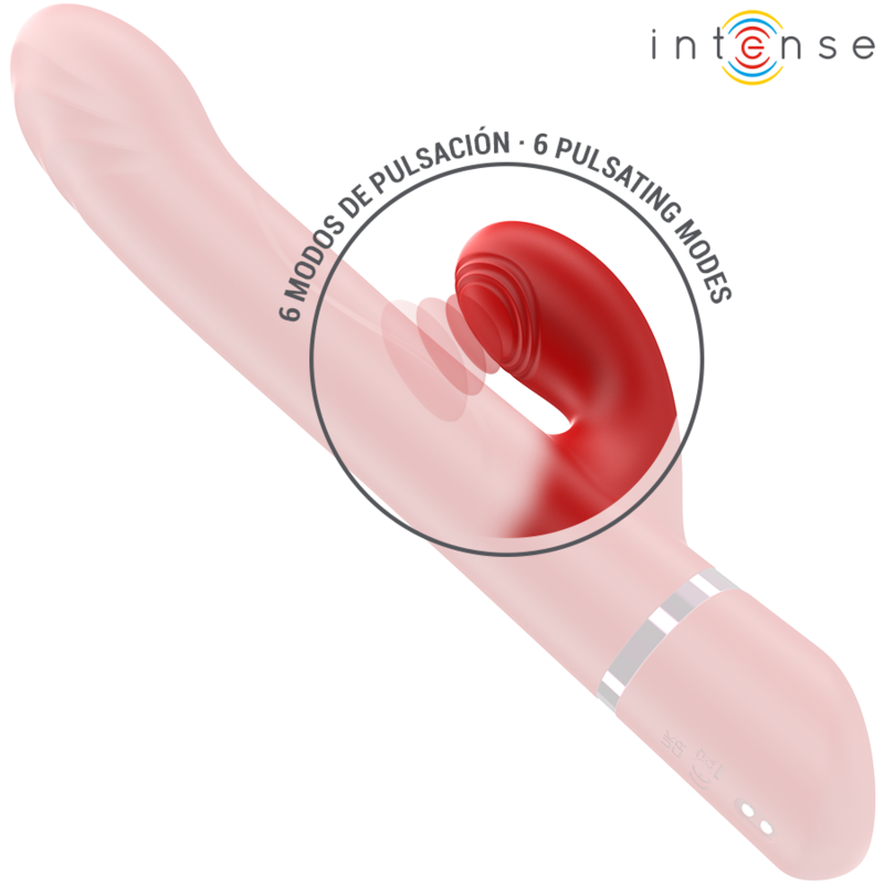 LELE multifunktionell vibrator med rotation och oscillation i röd färg