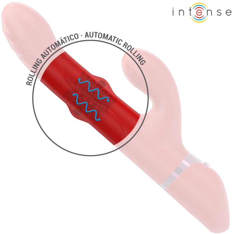 LELE multifunktionell vibrator med rotation och oscillation i röd färg