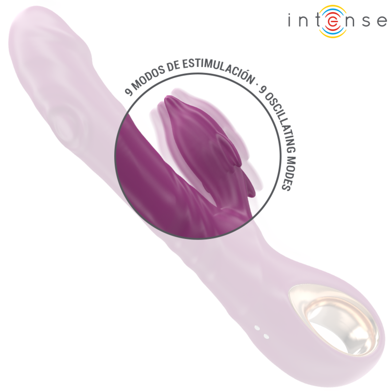 INTENSE - HALLE multifunktionsvibrator med delfinstimulerande tunga i lila