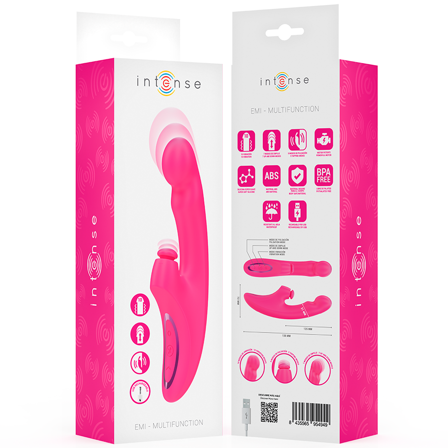 INTENSE EMI vibrator 13,5 cm multifunktionell rosa