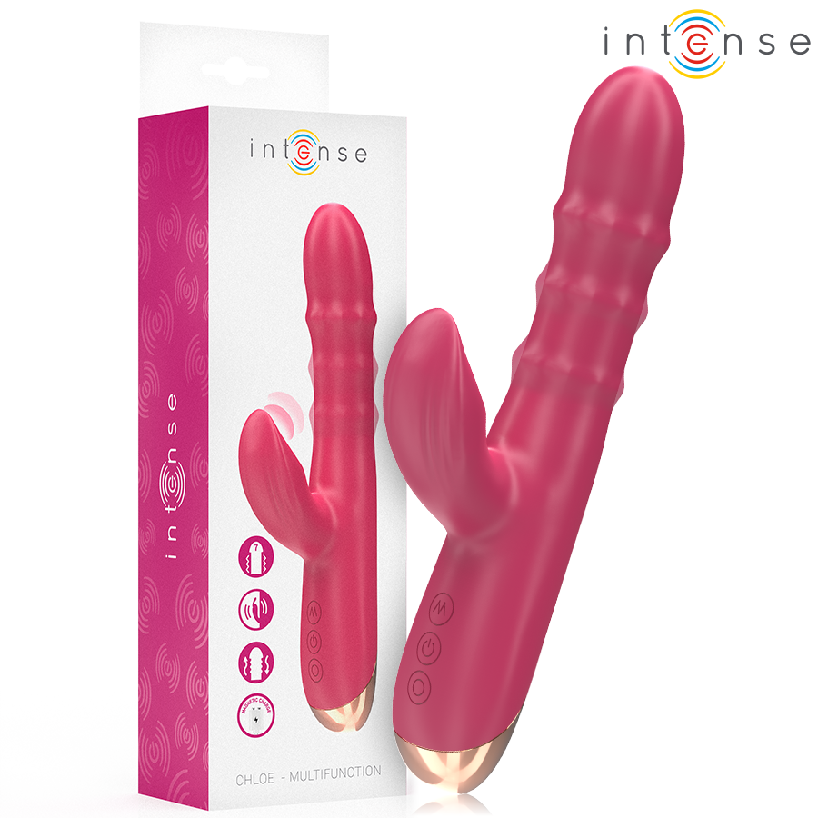 INTENSE CHLOE multifunktionell vibrator 3 i 1 röd