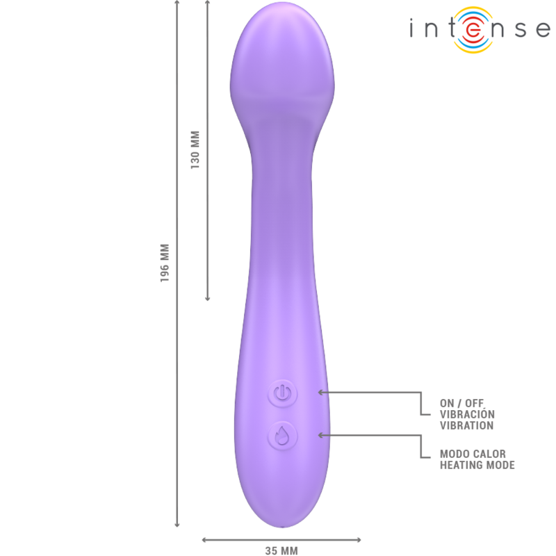 BECKY vibrator 19 cm med värmefunktion och 7 vibrationslägen i lila