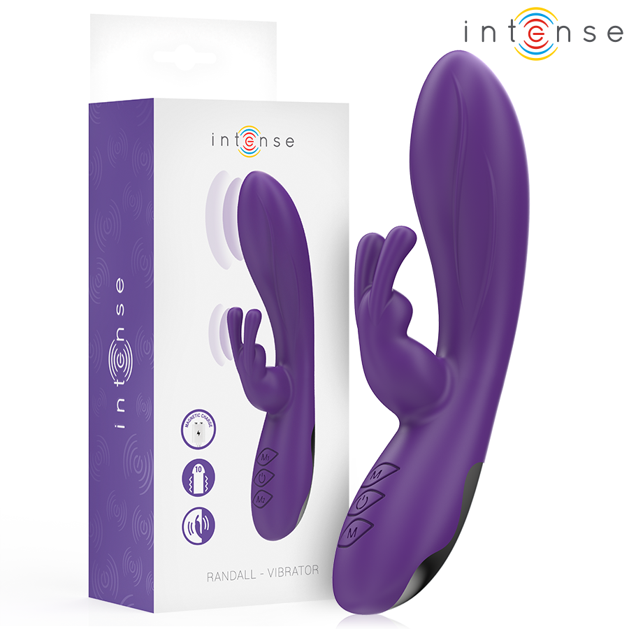 Lila kaninvibrator RANDALL från INTENSE med 10 vibrationslägen