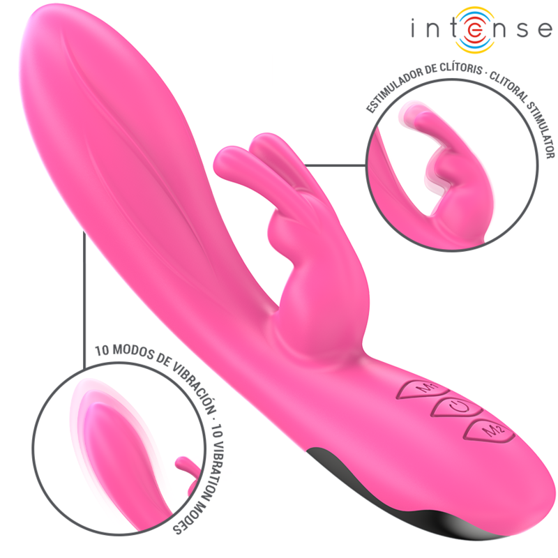 RANDALL Rabbit Vibrator från INTENSE i rosa med 10 vibrationslägen