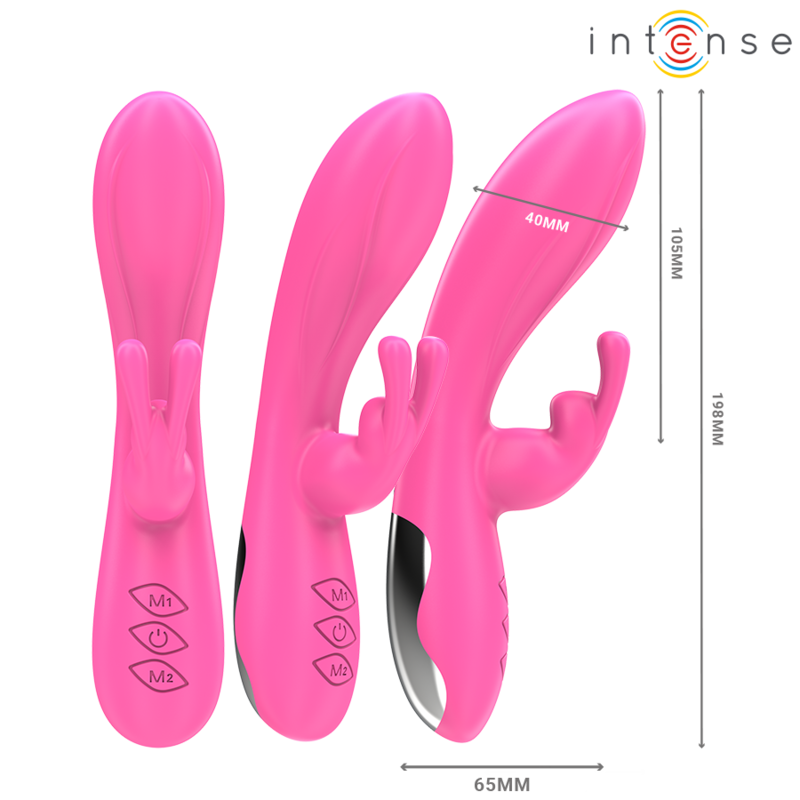RANDALL Rabbit Vibrator från INTENSE i rosa med 10 vibrationslägen