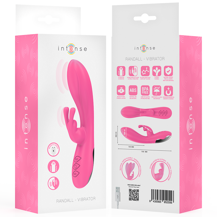 RANDALL Rabbit Vibrator från INTENSE i rosa med 10 vibrationslägen