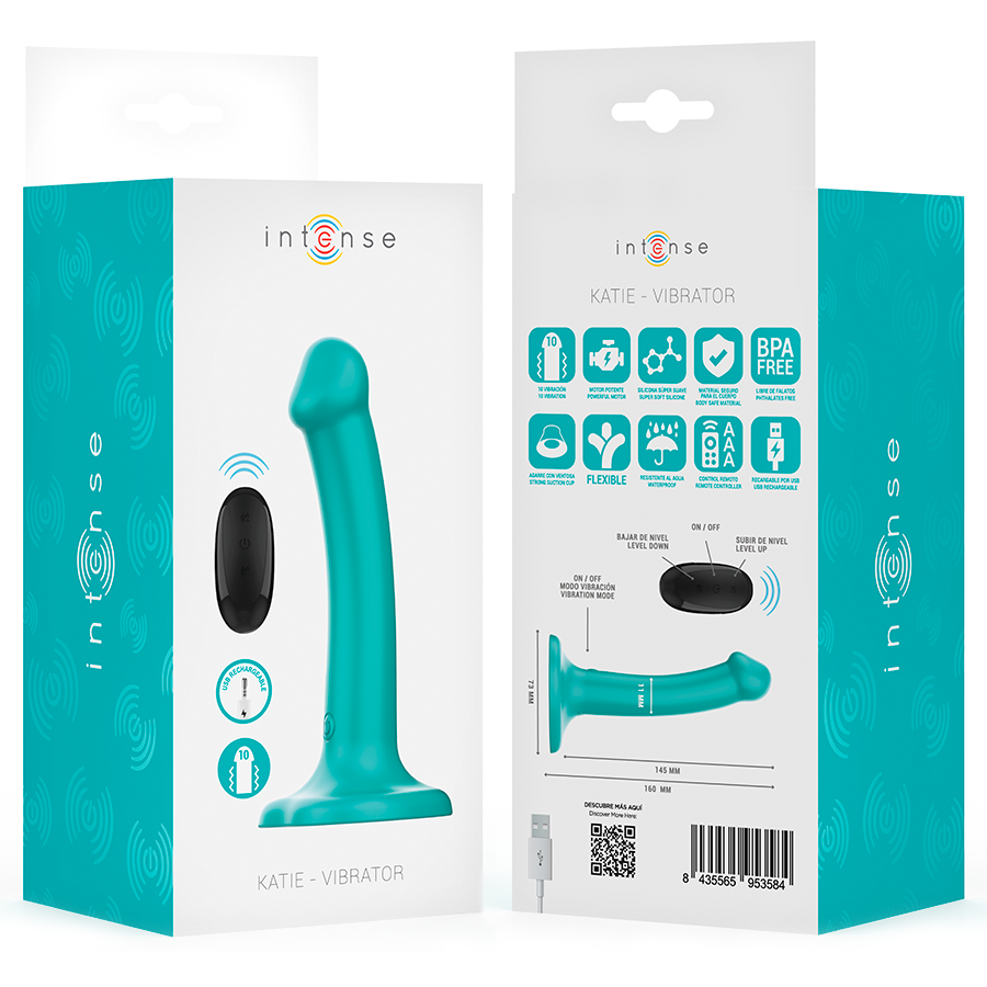 KATIE vibrator med succionkoppsgrepp och fjärrkontroll