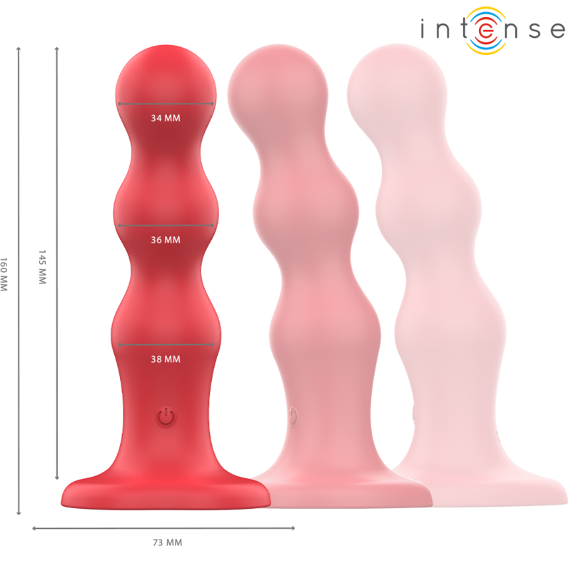 INTENSE - CODY VIBRATOR MED SUCTION CUP RÖD FJÄRRKONTROLL