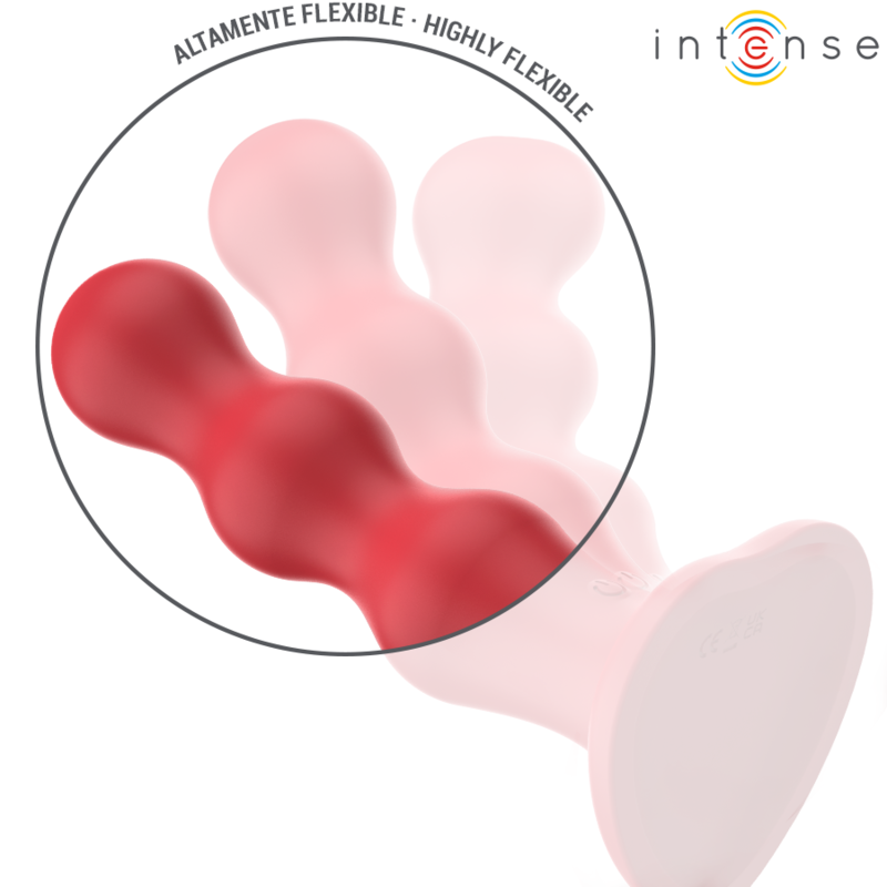 INTENSE - CODY VIBRATOR MED SUCTION CUP RÖD FJÄRRKONTROLL