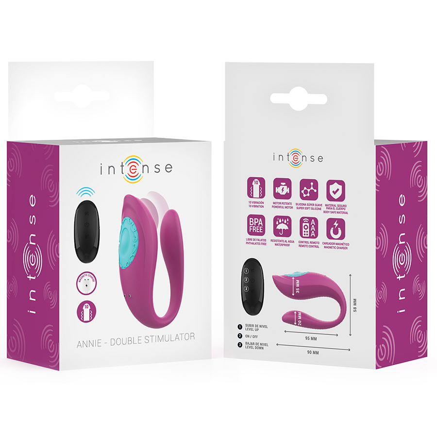 INTENSE ANNIE U-formad vibrator och stimulator lila