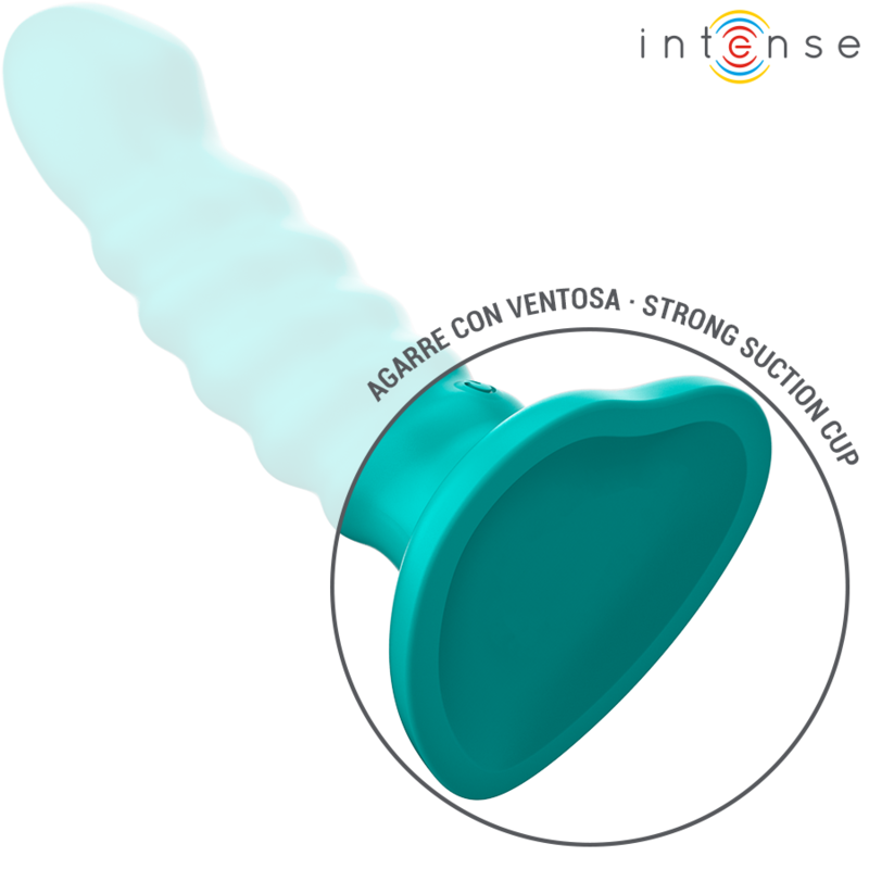 INTENSE - BUFFY VIBRATOR SIZE S SPIRAL DESIGN 10 VIBRATIONS BLÅ FJÄRRKONTROLL