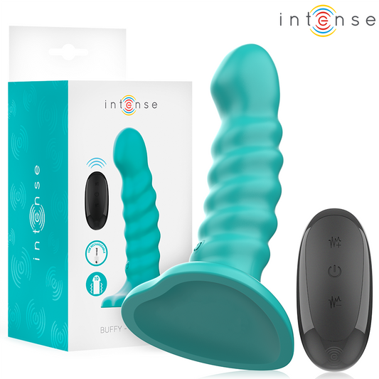 BUFFY vibrator i himmelsblå färg med fjärrkontroll