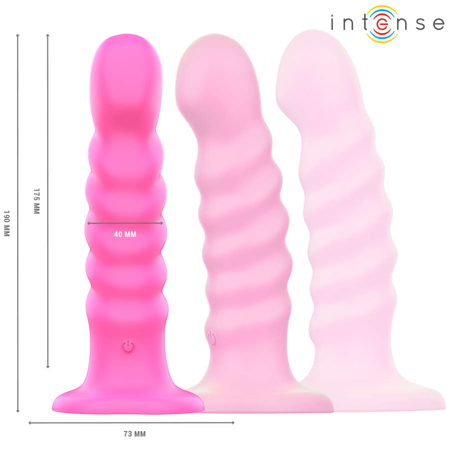 CINDY vibrator i rosa med spiraldesign och fjärrkontroll
