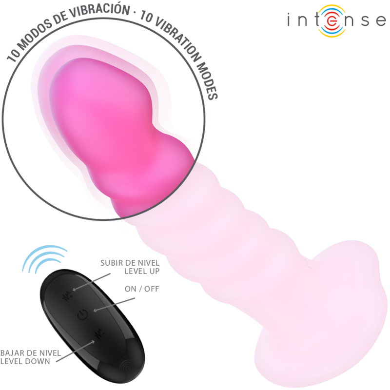 CINDY vibrator i rosa med spiraldesign och fjärrkontroll