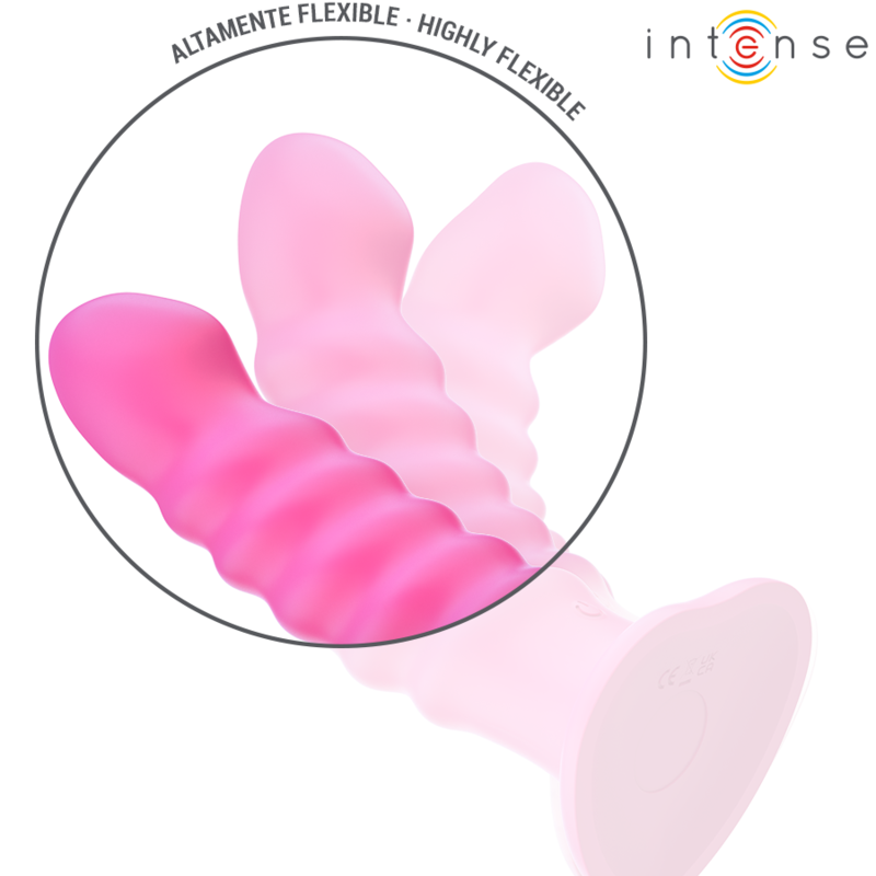 CINDY vibrator i rosa med spiraldesign och fjärrkontroll
