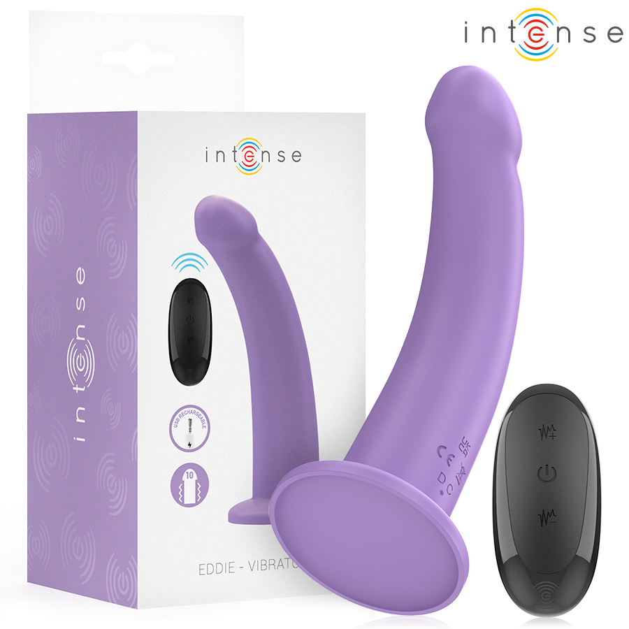 EDDIE vibrator 17,5 cm lila med fjärrkontroll