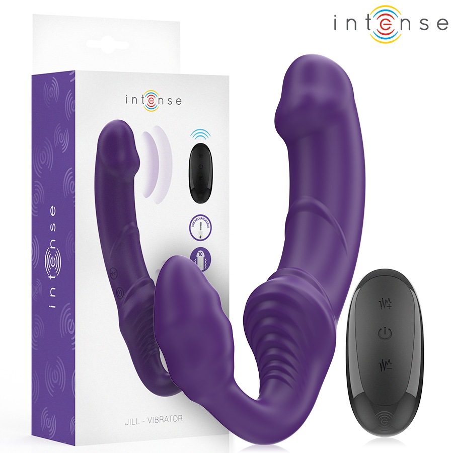 INTENSE - JILL DOUBLE VIBRATOR 20 CM LILA FJÄRRKONTROLL