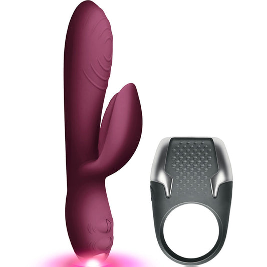 Climaximum Lamour Kit med Rabbit Vibrator och LED Cock Ring