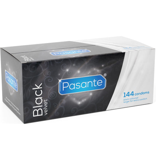 Pasante Black Velvet kondomer i förpackning med 144 enheter