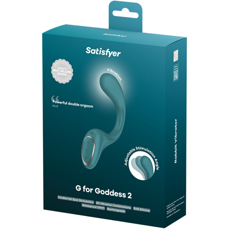 Satisfyer G for Goddess 2 Rabbit Vibrator i flaska grön