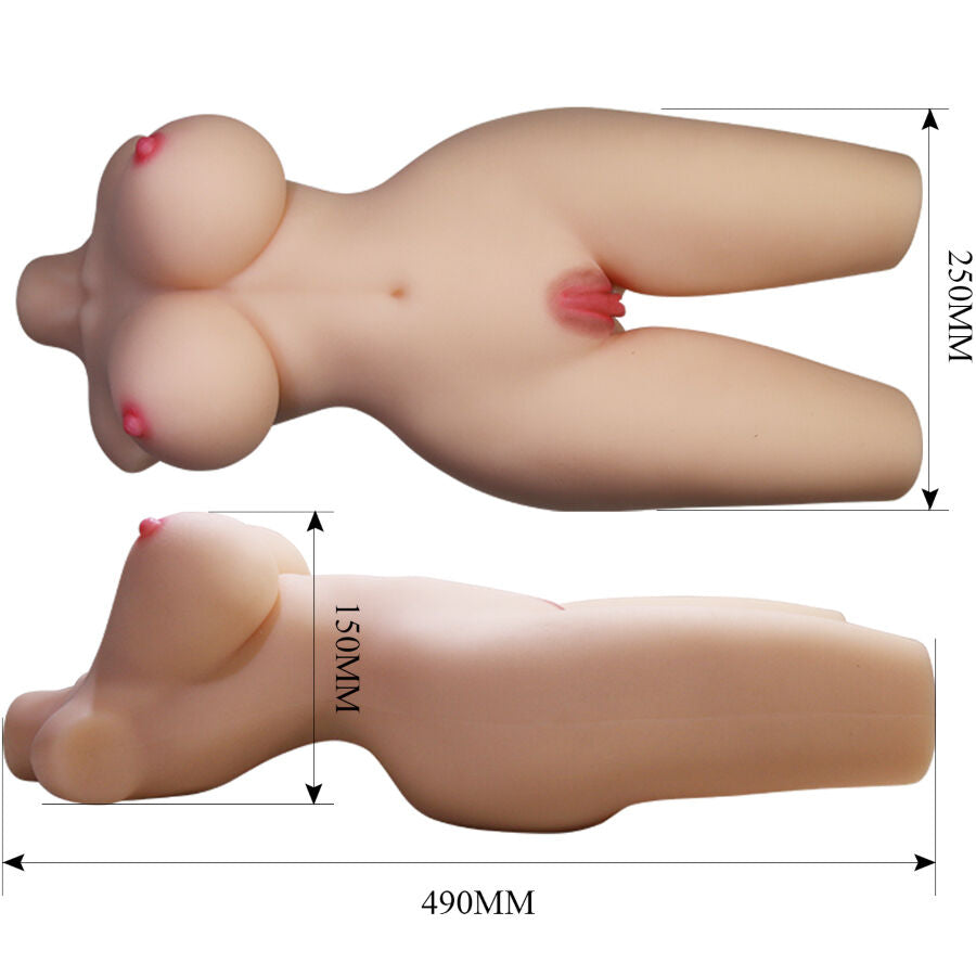 Tiffany realistisk kvinnlig torso med vagina och analöppning