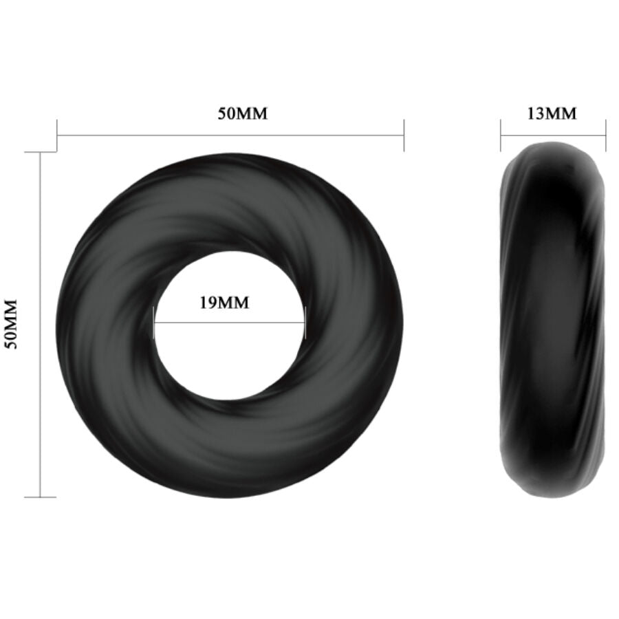 Crazy Bull Spiral Silicone Ring för män