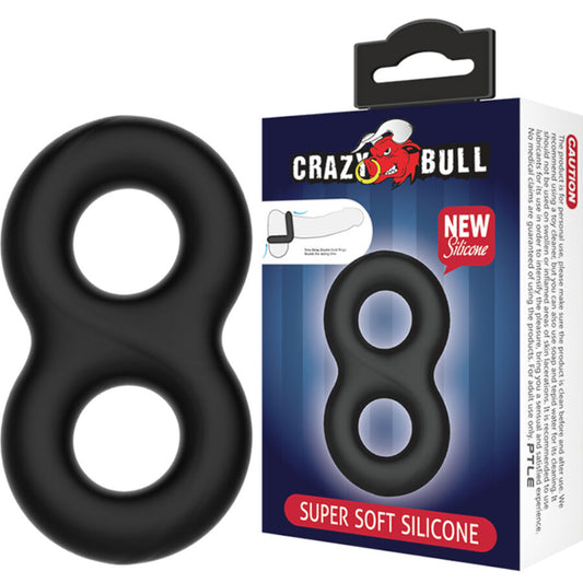 Crazy Bull Double Infinity Silikonring för män