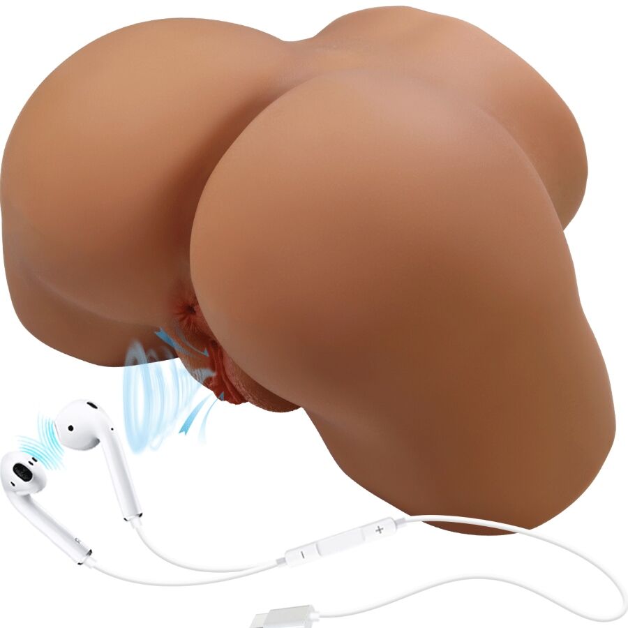 Geriann realistisk kvinnlig rumpvibrator med ljud och suktionsfunktion