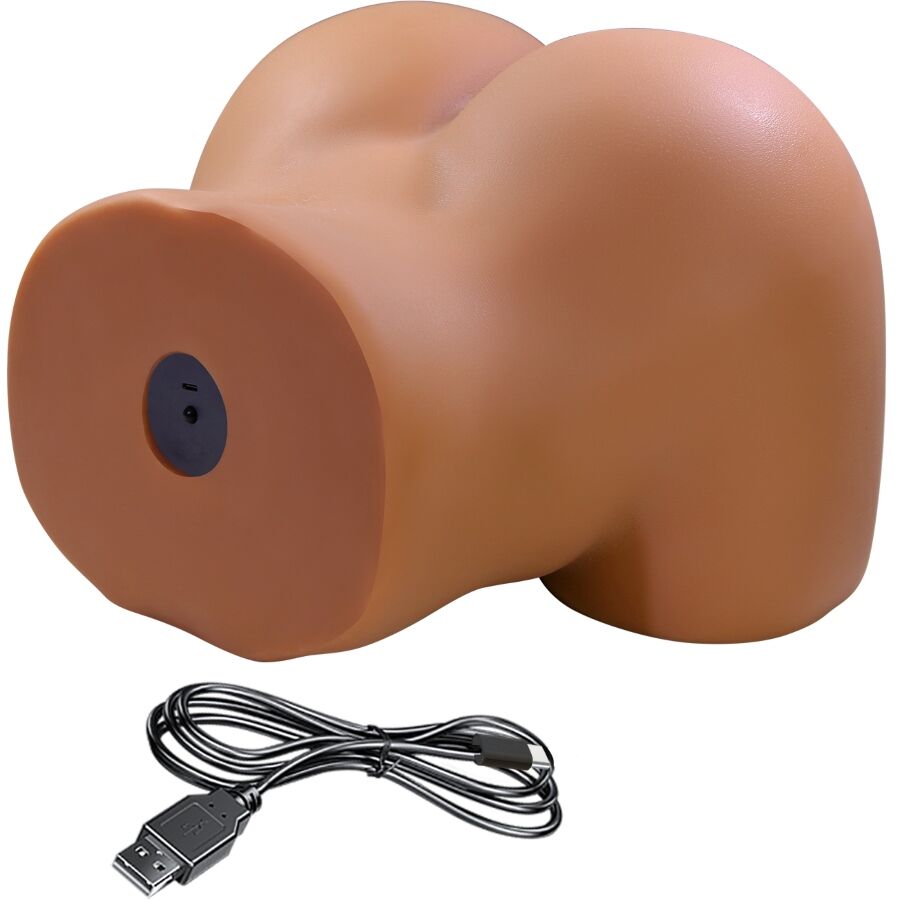 Wendy realistisk kvinnlig rumpvibrator med ljud och sugfunktion