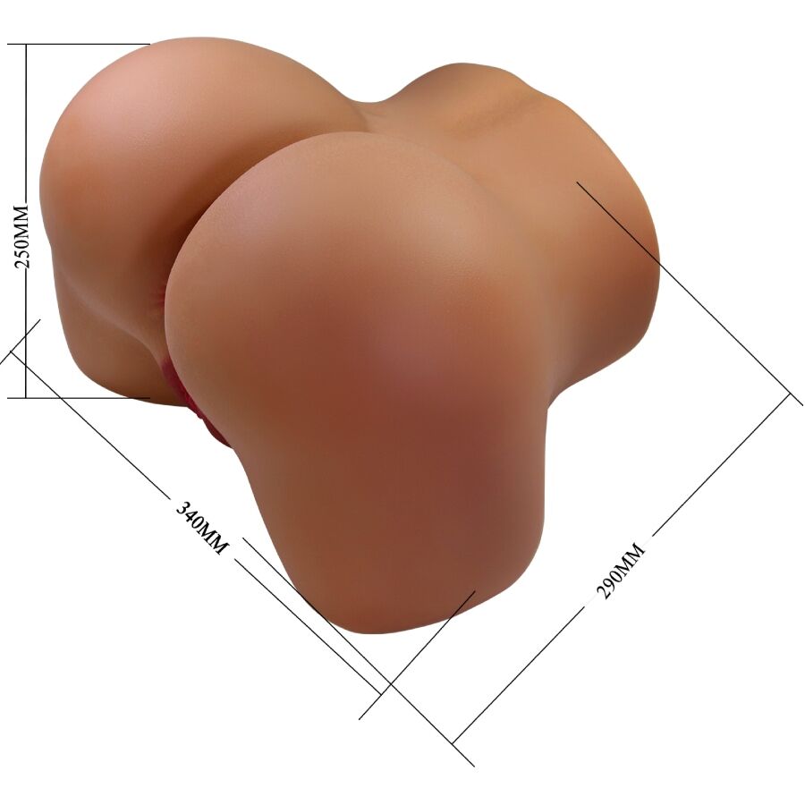 Wendy realistisk kvinnlig rumpvibrator med ljud och sugfunktion
