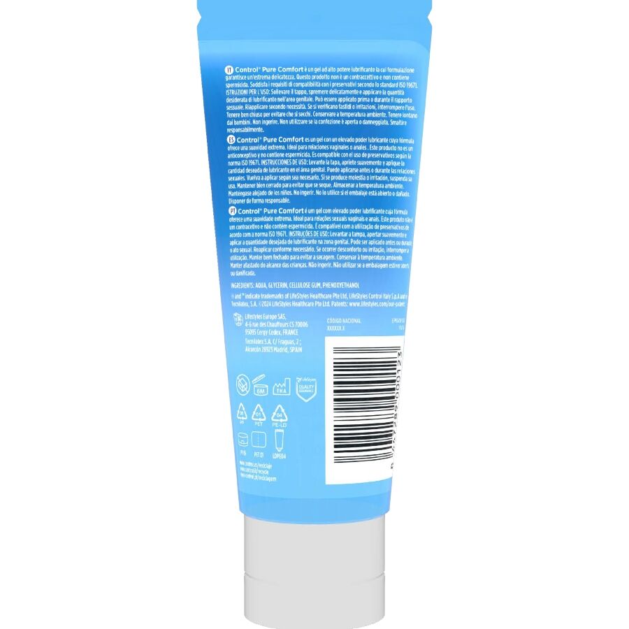 CONTROL Pure Comfort intensiv fuktgivande glidmedel 80 ml