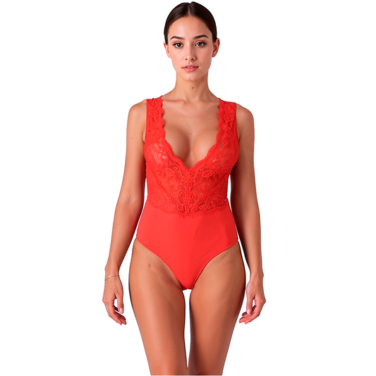 PASSION EVALIE bodysuit i röd färg för kvinnor