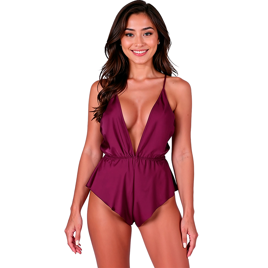 PASSION SENSIE bodysuit i plommonfärg
