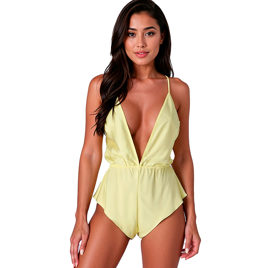 PASSION SENSIE bodysuit i citronfärg L/XL