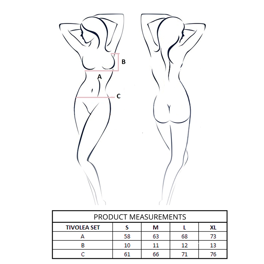 PASSION - TIVOLEA BH + TANGA SET VIOLETT S/M