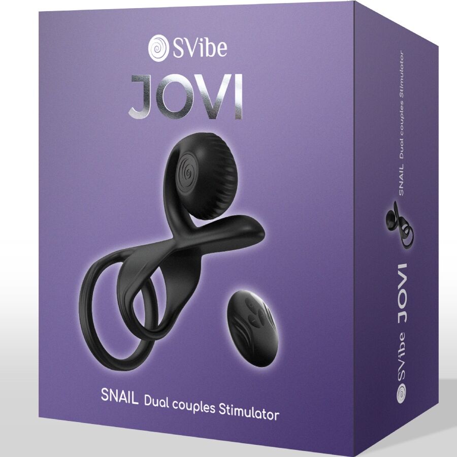 SNAIL VIBE JOVI COUPLES RING med fjärrkontroll i svart
