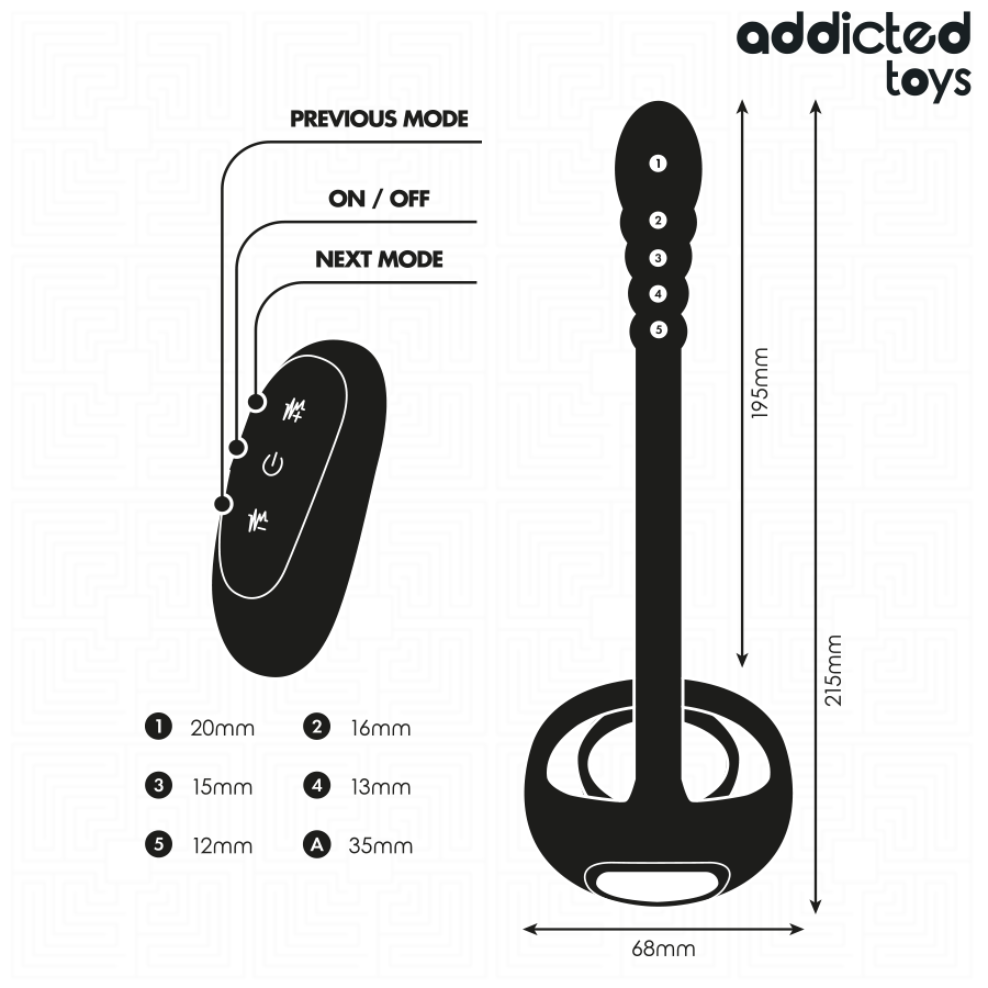 P-spot vibrerande penisring med fjärrkontroll från Addicted Toys