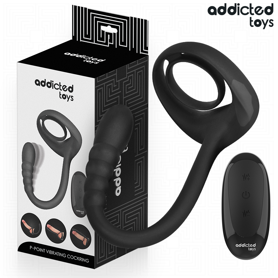 P-spot vibrerande penisring med fjärrkontroll från Addicted Toys