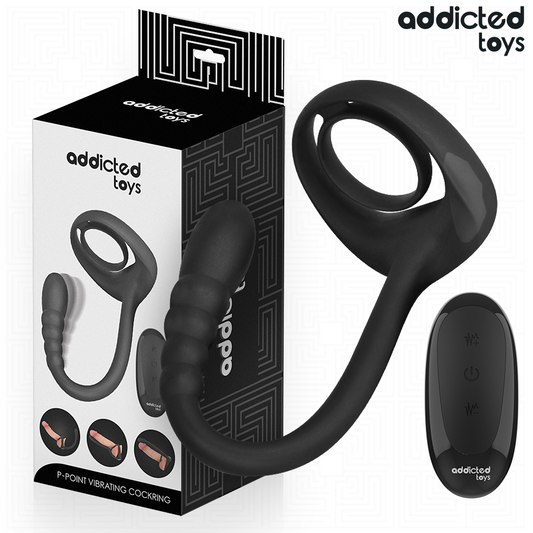 P-spot vibrerande penisring med fjärrkontroll från Addicted Toys