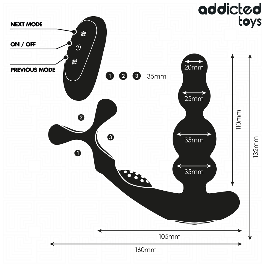 Roterande prostatamassager med fjärrkontroll från Addicted Toys