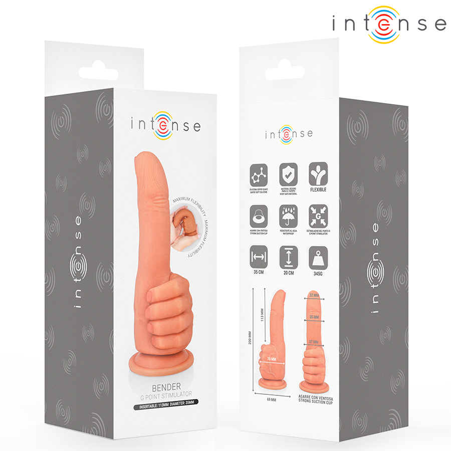 BENDER G-Spot stimulator från Intense, flexibel handformad design
