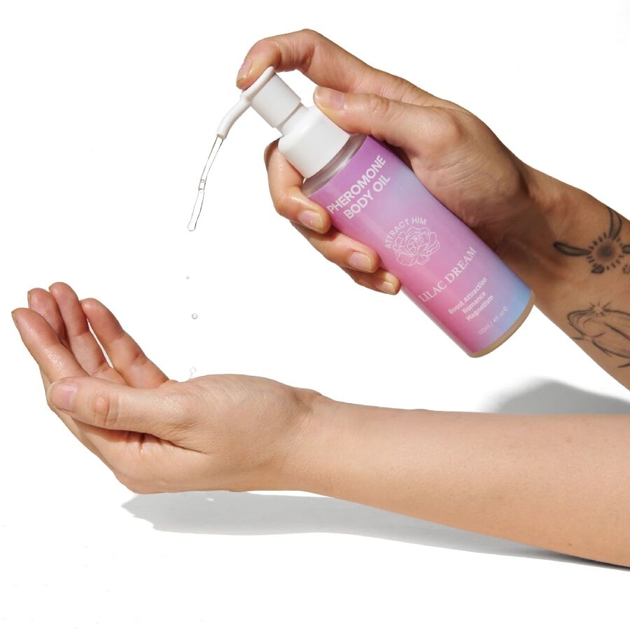 EYE OF LOVE Lilac Dream Body Oil med feromoner 120 ml