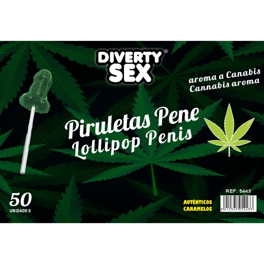 50 penisformade klubbor med marijuana-arom